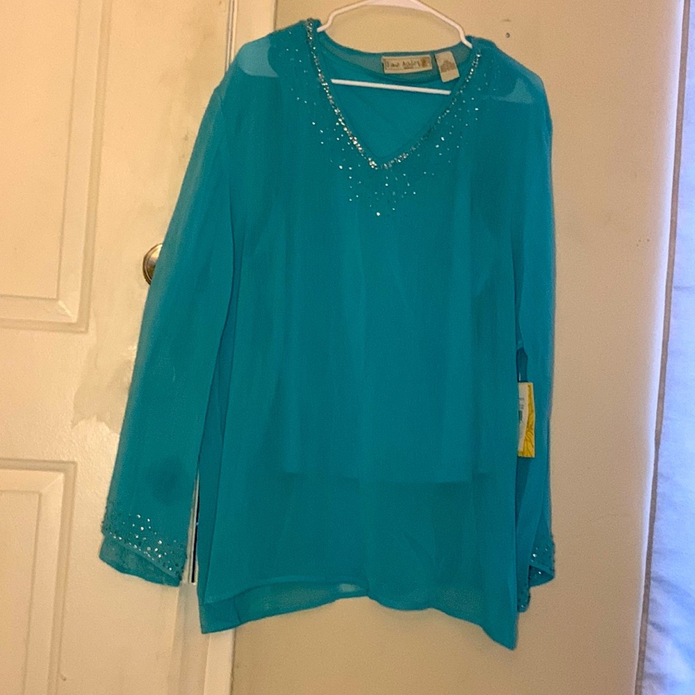 Jane Ashley Blue Summer Blouse